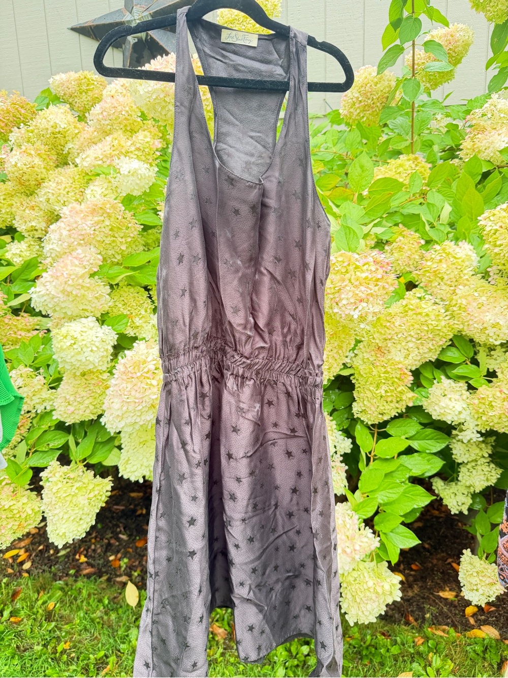Isabella Oliver Charcoal Star-Print Racerback Midi Dress